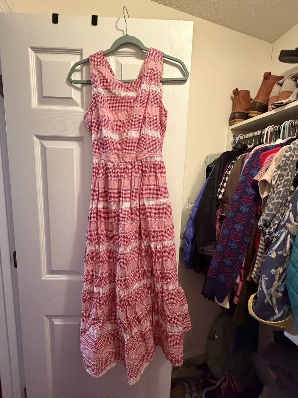Tuckernuck Red and White Sleeveless Maxi Dress - Casual Summer Style